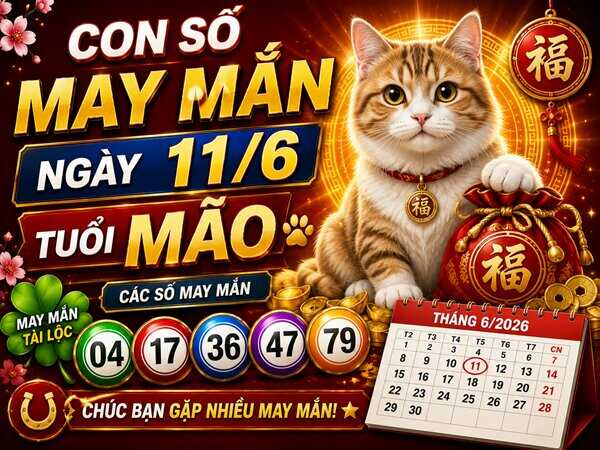 Con số may mắn ngày 11 tháng 6 tuổi Mão mang tài lộc đến cho gia chủ