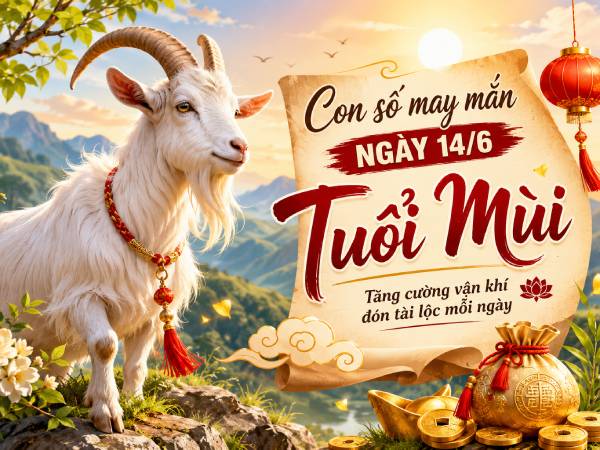 Con số may mắn ngày 14/6 tuổi Mùi rước tài lộc vào nhà